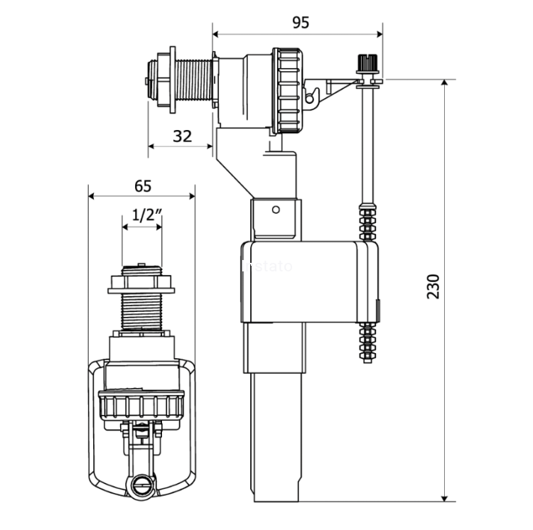 schemat zaworu koło cersanit roca